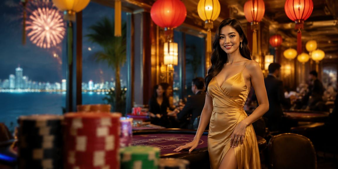 Bầu không khí chơi bài và đèn lồng Hội An trong casino trực tuyến